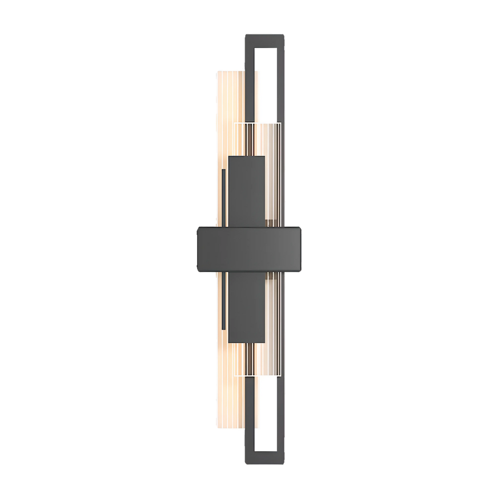 Hodgson - Black Rectangular LED Acrylic Outdoor Wall Light