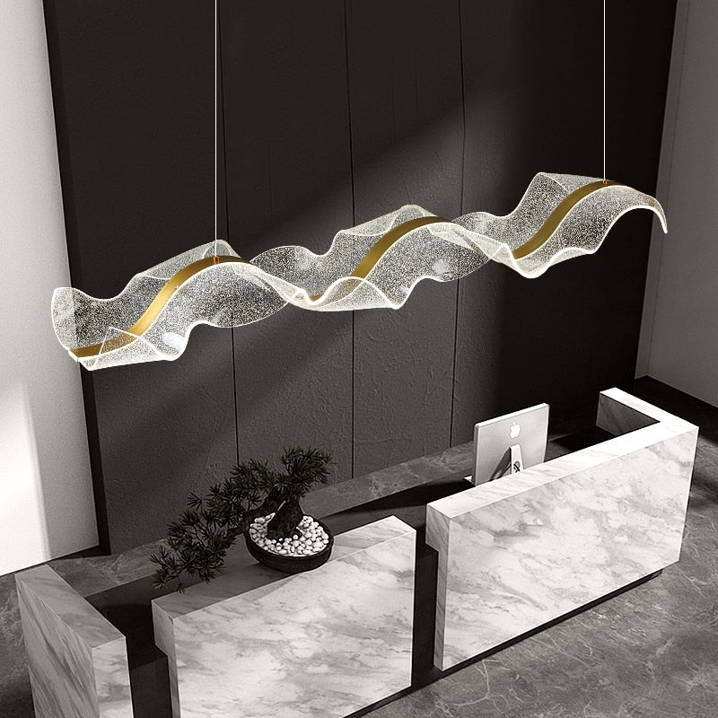 Feng Shui LED Chandelier – Modern Acrylic Hanging Light for Dining, Kitchen & Bar