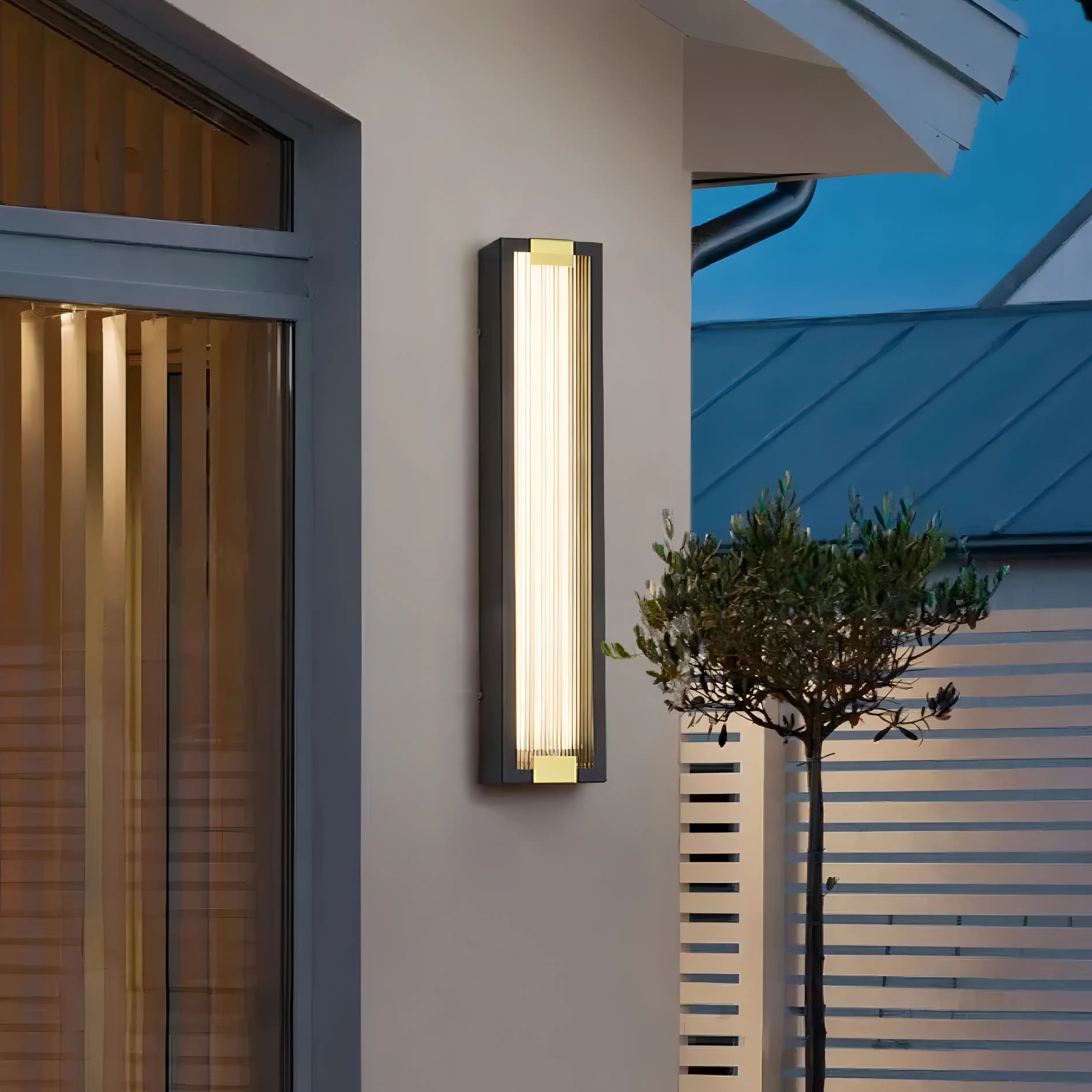 Barrios - Stainless Steel Rectangular Acrylic Outdoor Light