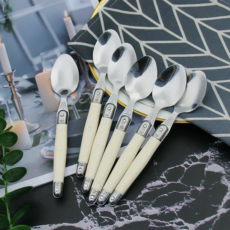 IvoryElegance – Luxury Laguiole Cutlery Set in Stainless Steel