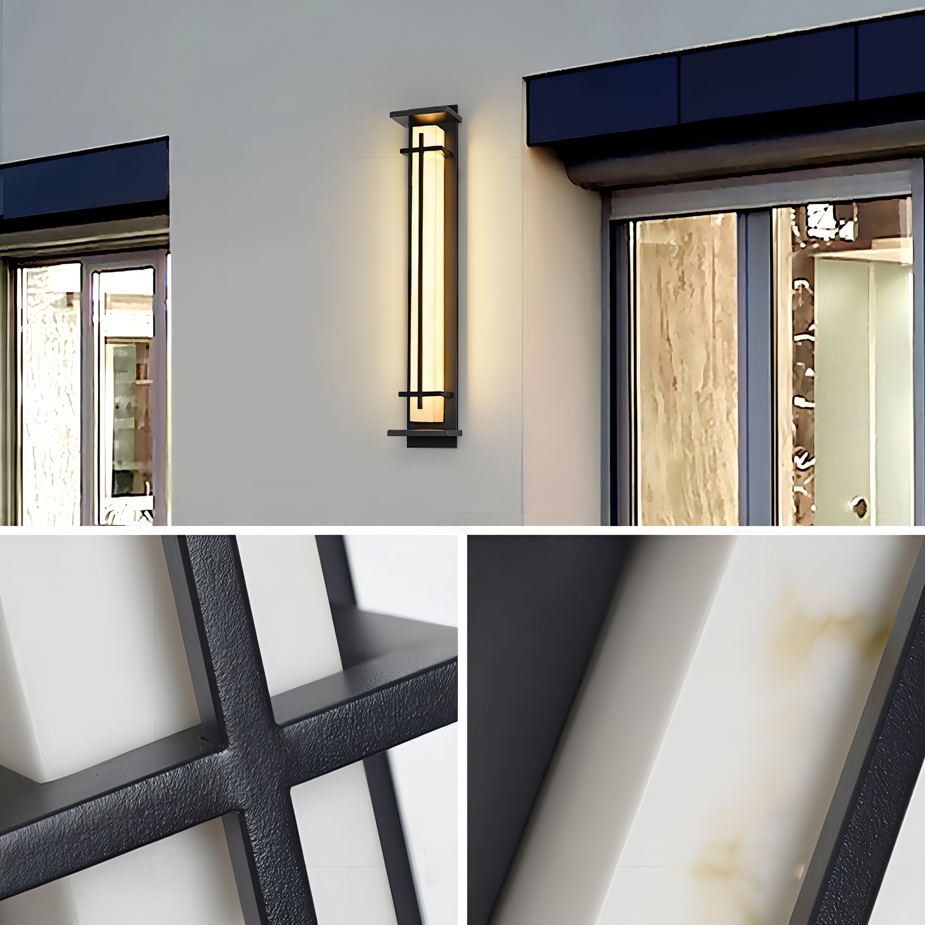 Nikolai Black Caged Outdoor Wall Light IP65 Waterproof