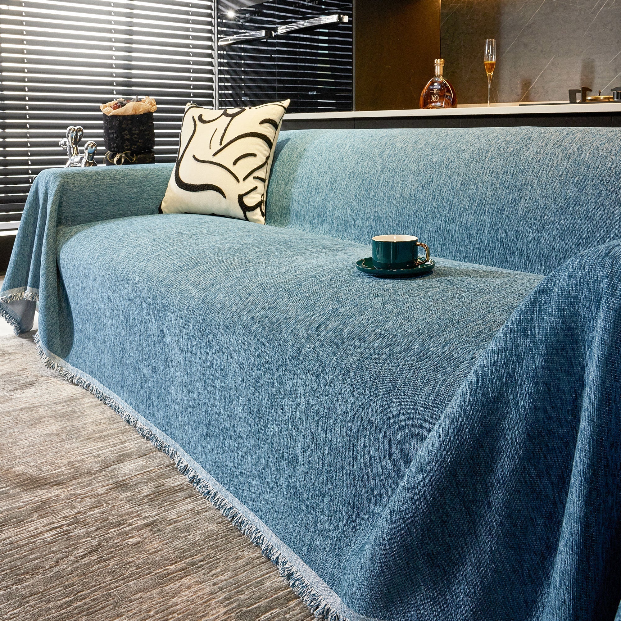Smooth Mocha Sofa Cover - Modern, Stylish & Durable Sofa Protection