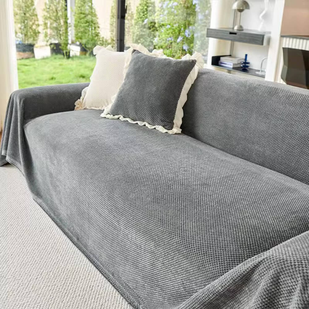 Soft Corduroy Warm Waffle Weave Couch Cover for Comfort
