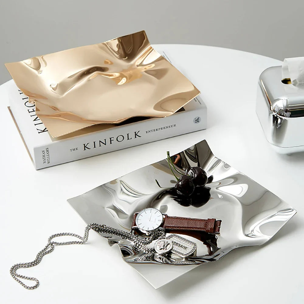 Eclipse Nouveau Storage Tray - Modern Stainless Steel Design