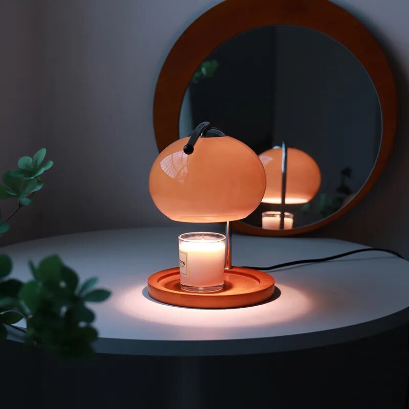 Glass Candle Warmer Lamp – Dimmable Retro Glow
