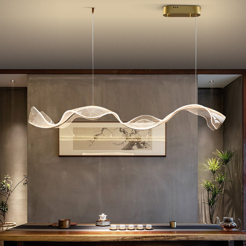Feng Shui LED Chandelier – Modern Acrylic Hanging Light for Dining, Kitchen & Bar