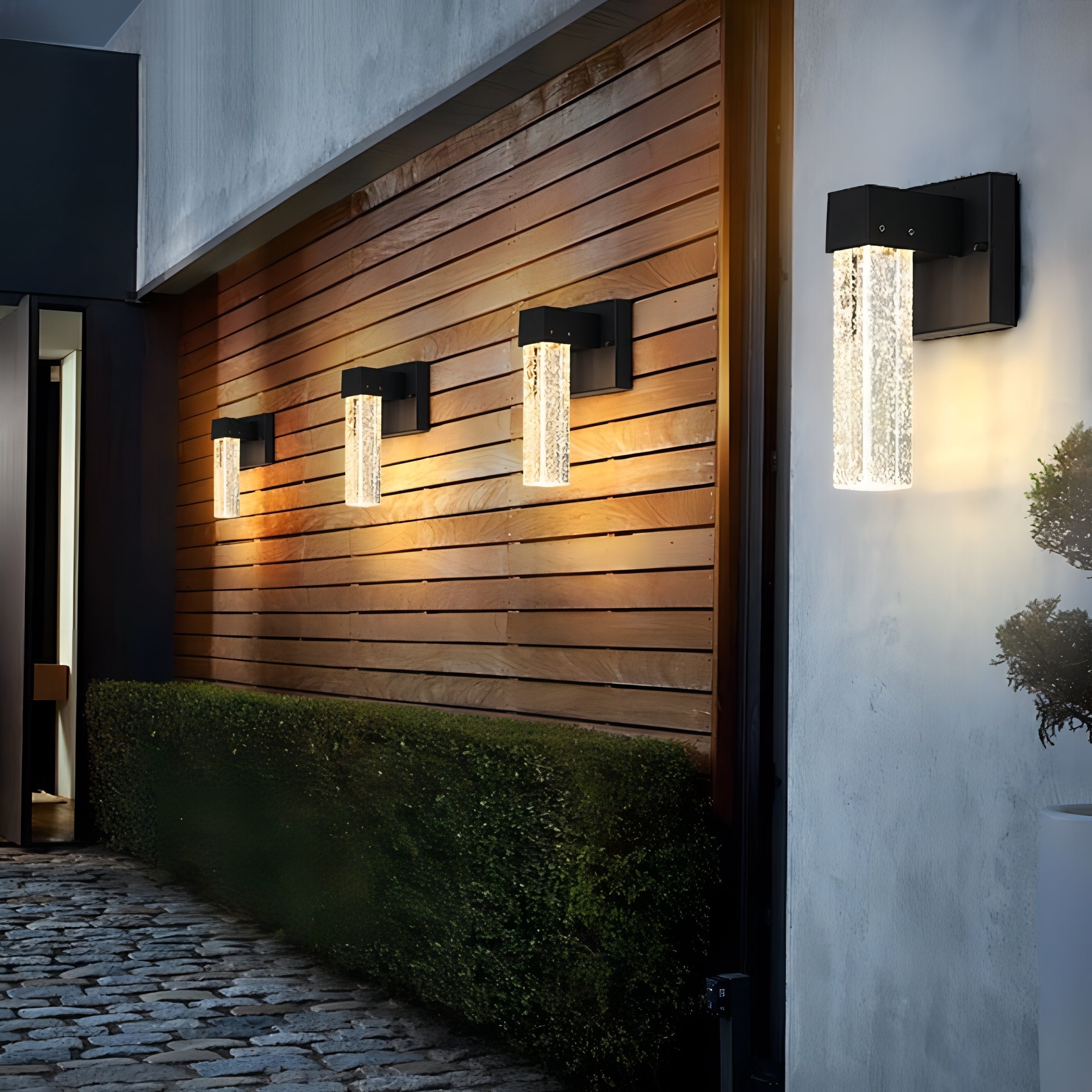 Raiden - Crystal IP65 Outdoor Wall Sconce with Aluminum Body