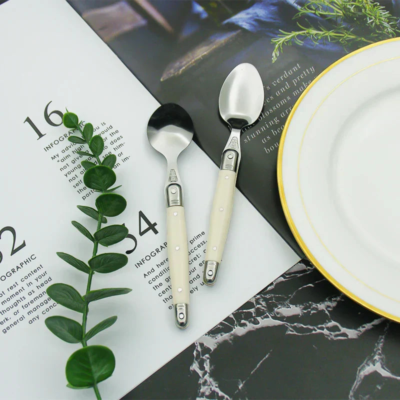 IvoryElegance – Luxury Laguiole Cutlery Set in Stainless Steel