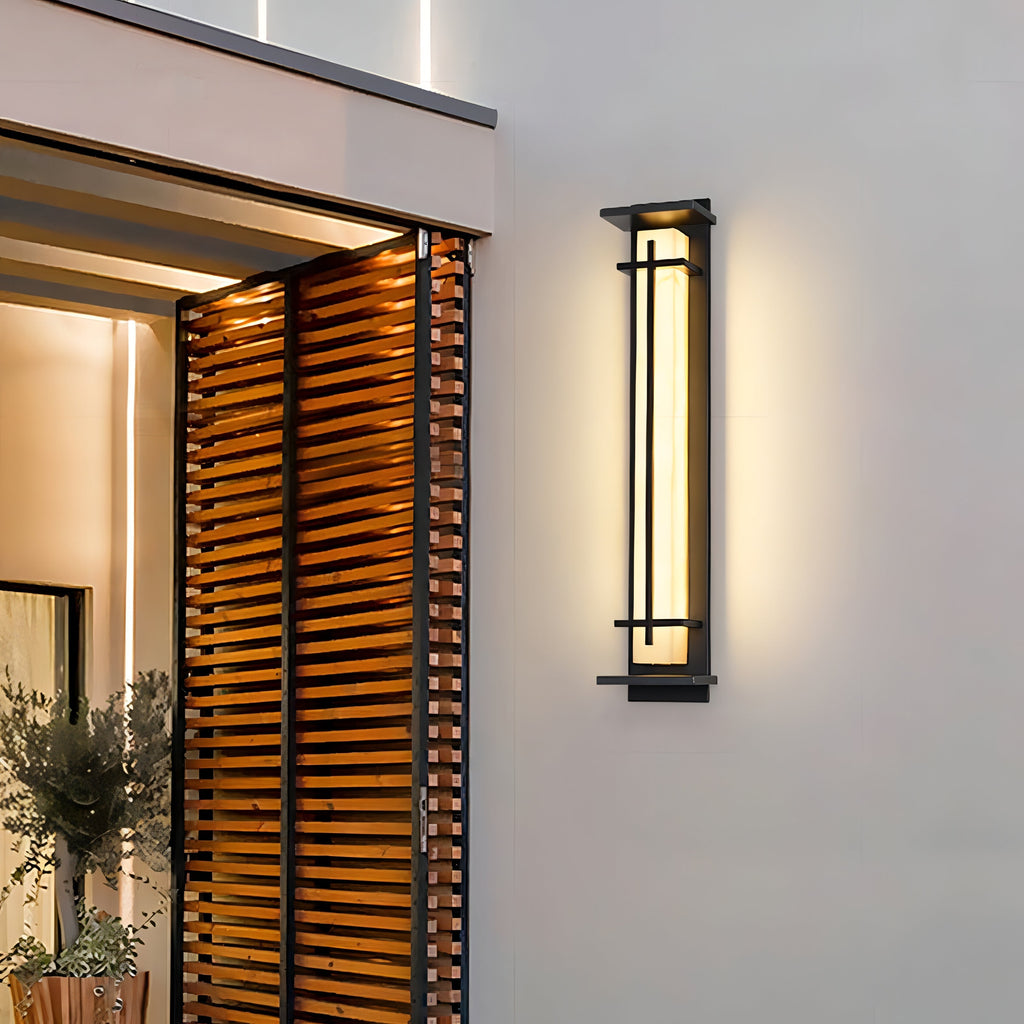 Nikolai Black Caged Outdoor Wall Light IP65 Waterproof