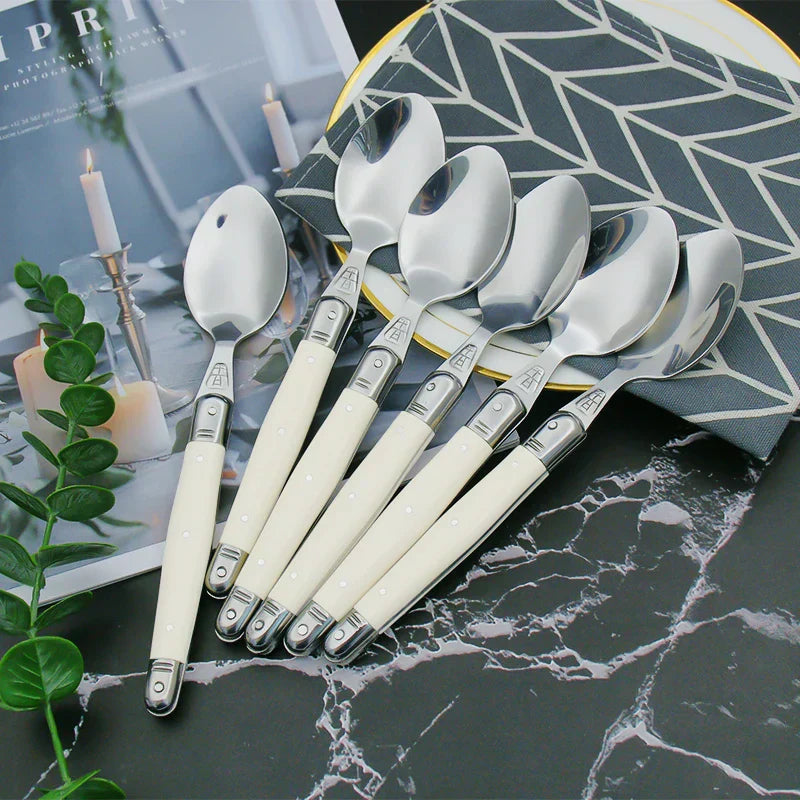 IvoryElegance – Luxury Laguiole Cutlery Set in Stainless Steel