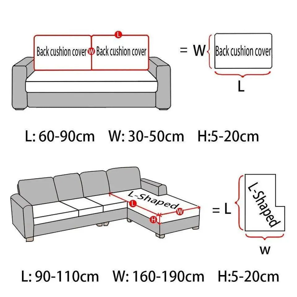 Thick Jacquard Stretch Sofa Cushion Cover – Anti-Slip and Splash Resistant