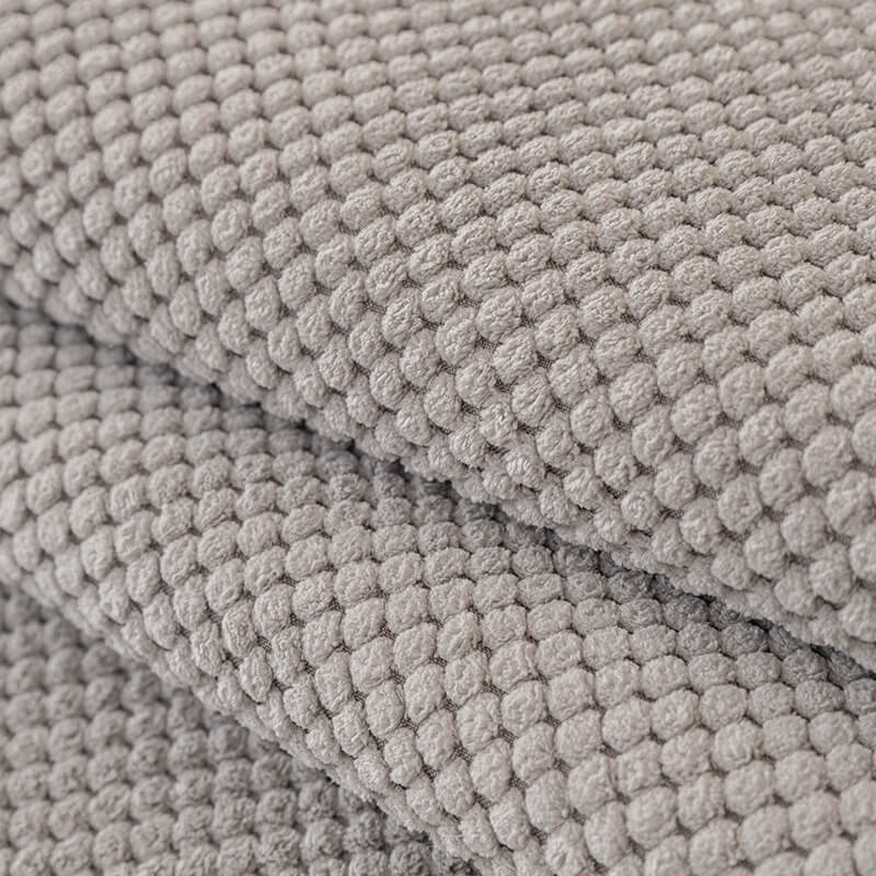 Simple Solid Colour Plush Furniture Protector Couch Cover with Non-Slip Design