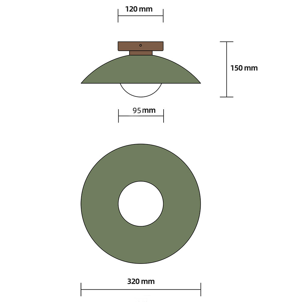Simple Round  Flush Mount Ceiling Light