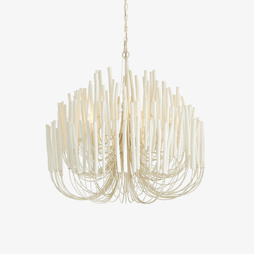 Tiered Wooden Stick Chandelier – Organic Statement Light