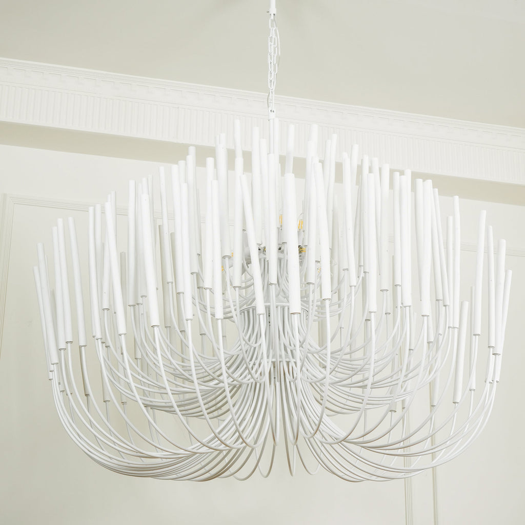 Tiered Wooden Stick Chandelier – Organic Statement Light