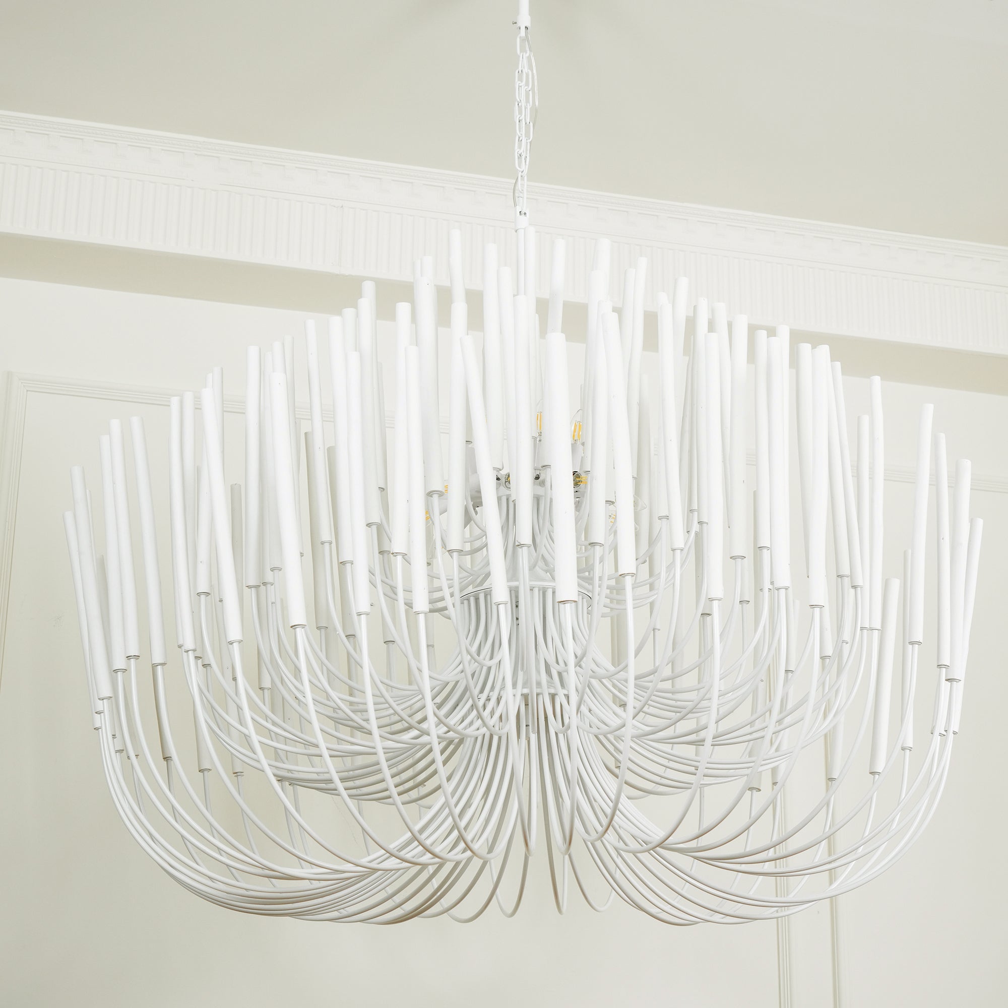 Tiered Wooden Stick Chandelier – Organic Statement Light