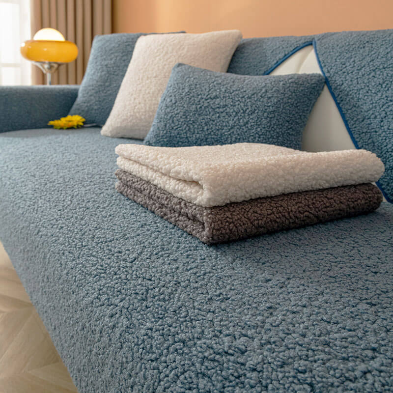 Ultrasoft Teddy Fleece Warm Non-Slip Couch Cover 90x160 cm