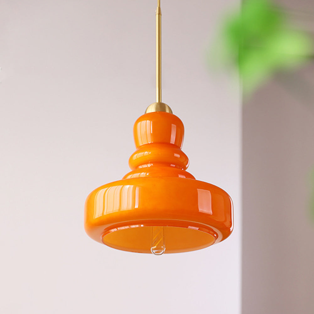 Vintage Colorful Gourd Pendant Lamp
