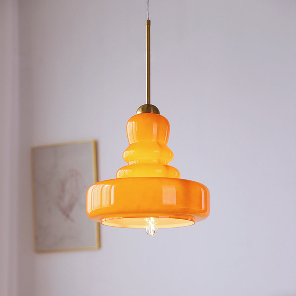 Vintage Colorful Gourd Pendant Lamp
