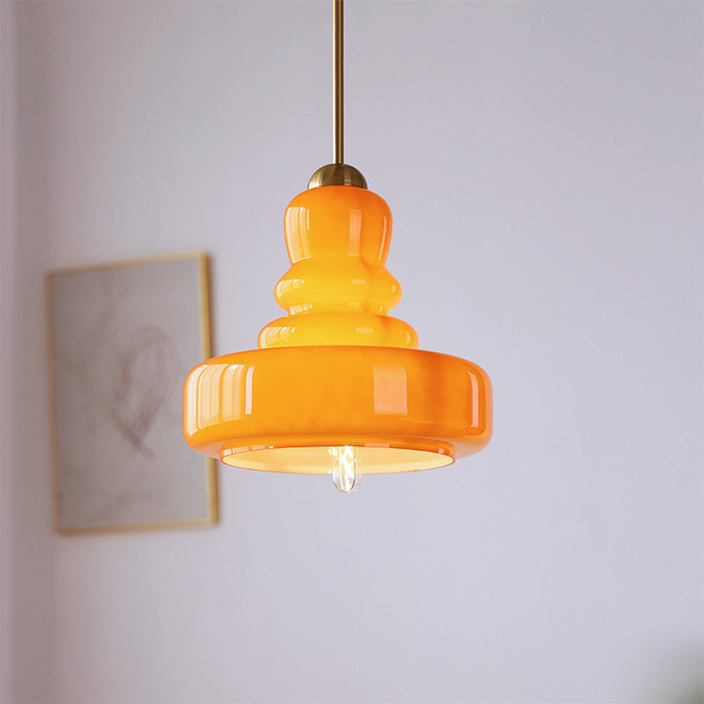Vintage Colorful Gourd Pendant Lamp