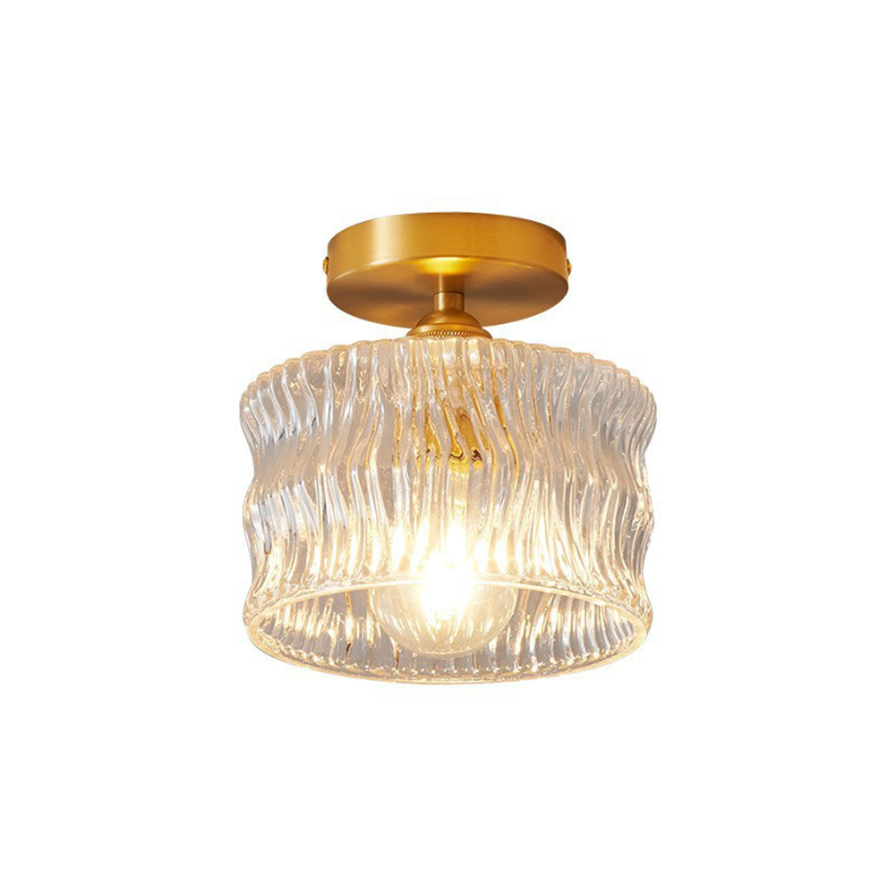 Vintage Crystal Clear Glass Ceiling Light Hallway