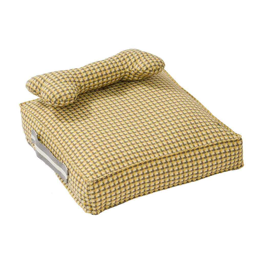 Waffle Plush Dog Bed Soft Stylish Ultra Cozy Fabric