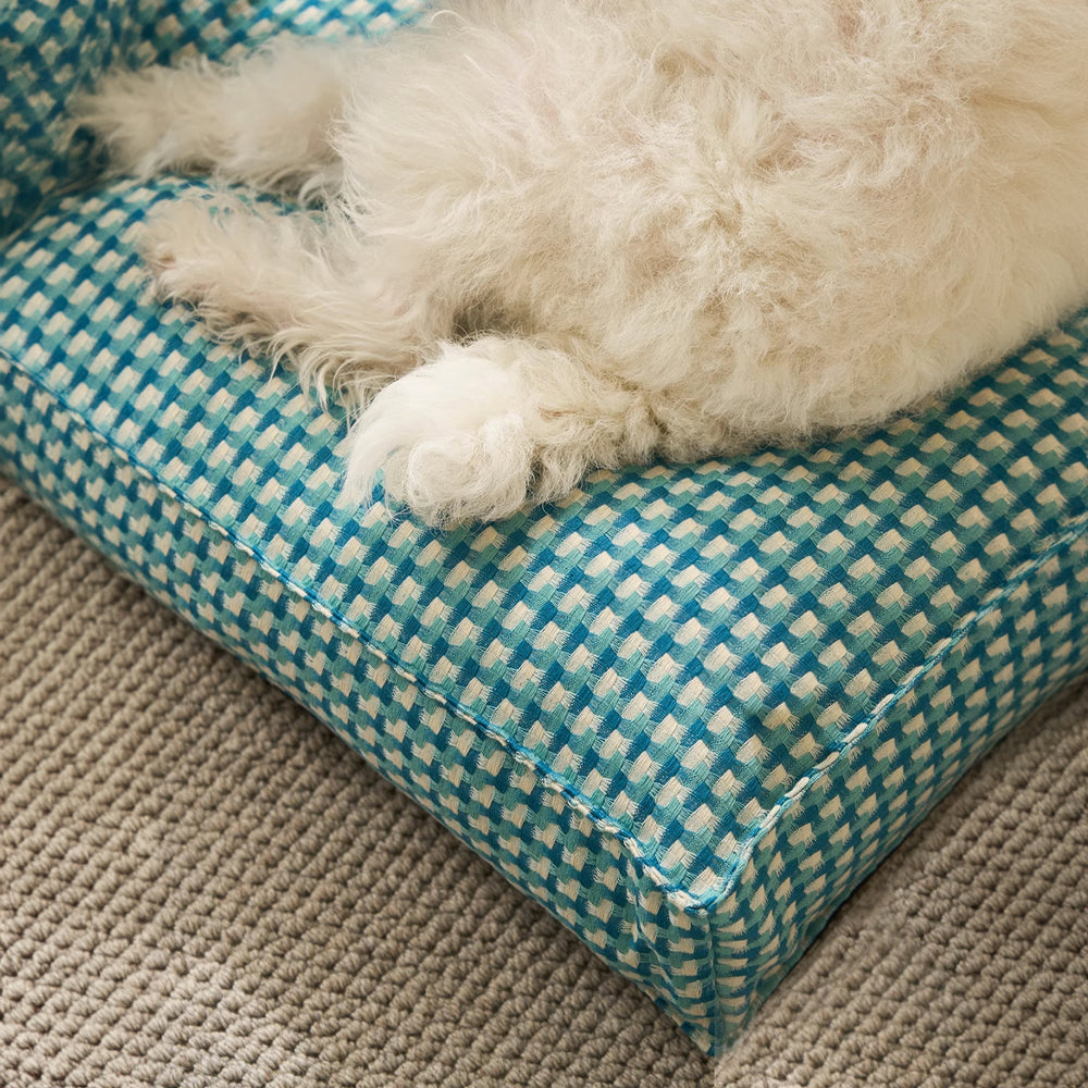 Waffle Plush Dog Bed Soft Stylish Ultra Cozy Fabric
