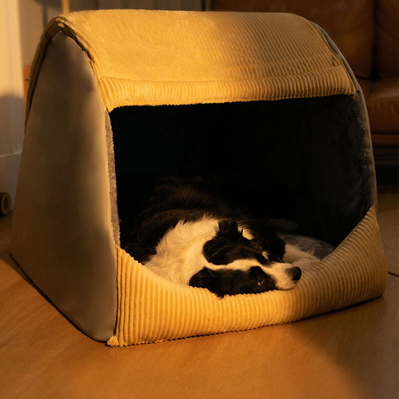 Spacious & Cozy Dog Bed Flannel Plush Durable Design