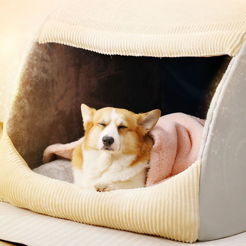 Spacious & Cozy Dog Bed Flannel Plush Durable Design