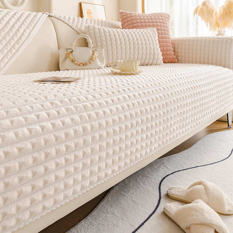 Warm Flannel Pet Friendly Sofa Protector Couch Cover - Non-Slip