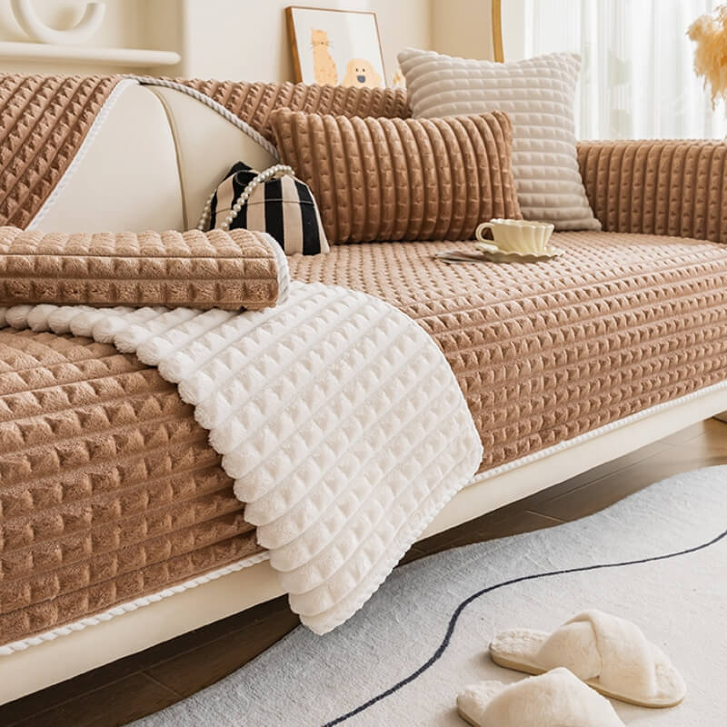 Warm Flannel Pet Friendly Sofa Protector Couch Cover - Non-Slip