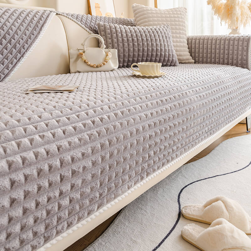 Warm Flannel Pet Friendly Sofa Protector Couch Cover - Non-Slip