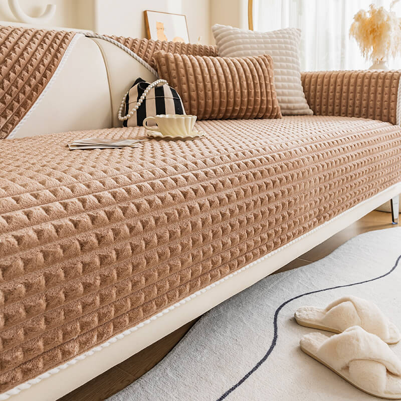 Warm Flannel Pet Friendly Sofa Protector Couch Cover - Non-Slip