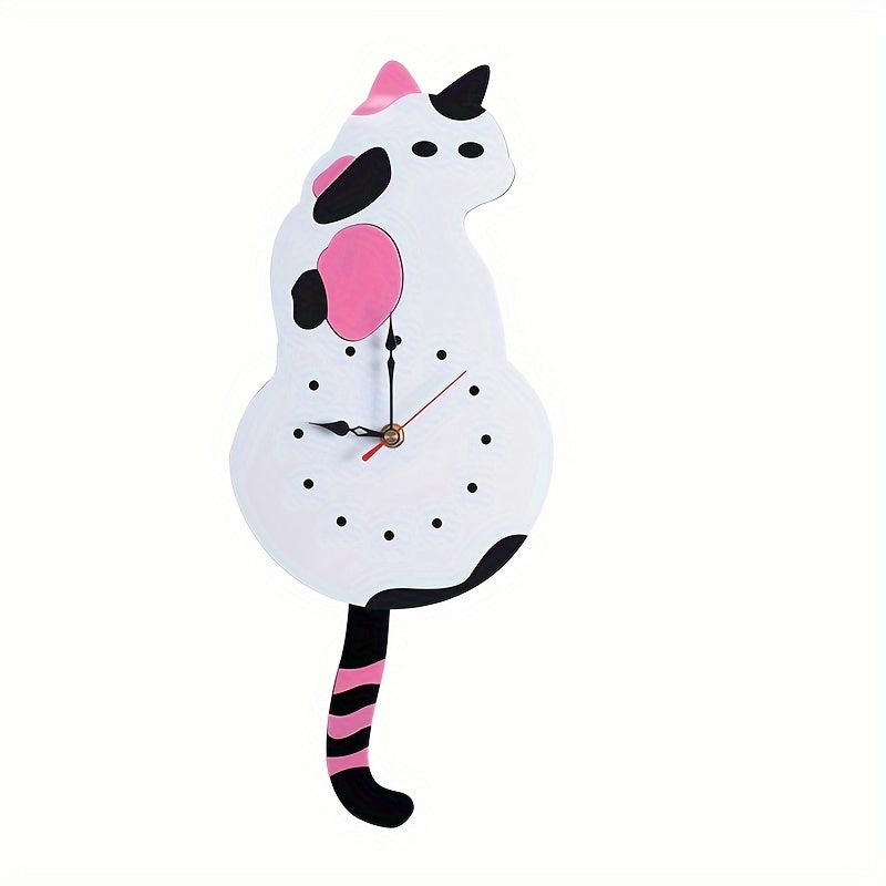 SwingTail Timekeeper Cat Wall Clock with Silent Mechanism