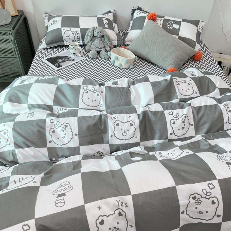 Abstract Chequerboard Single Bedding Set