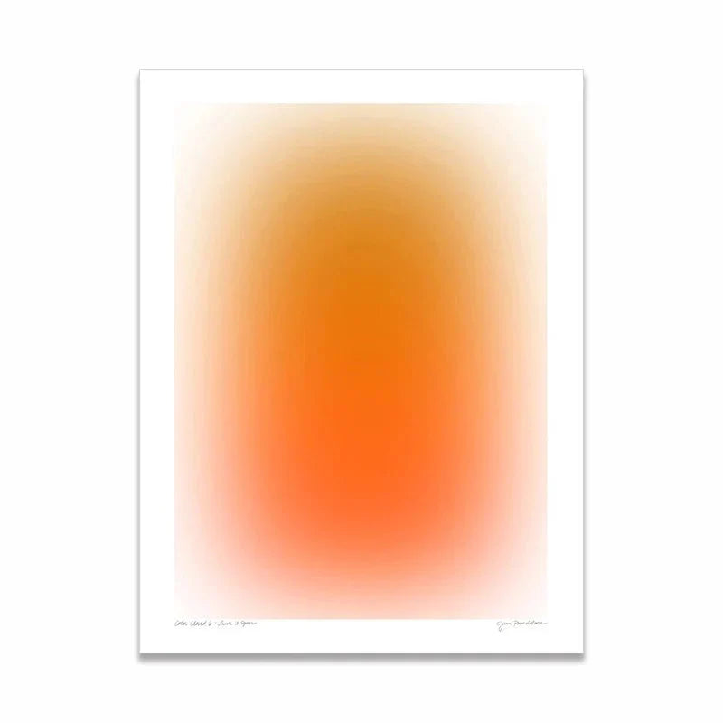 Abstract Dizzy Blue & Orange Canvas Print Modern Art