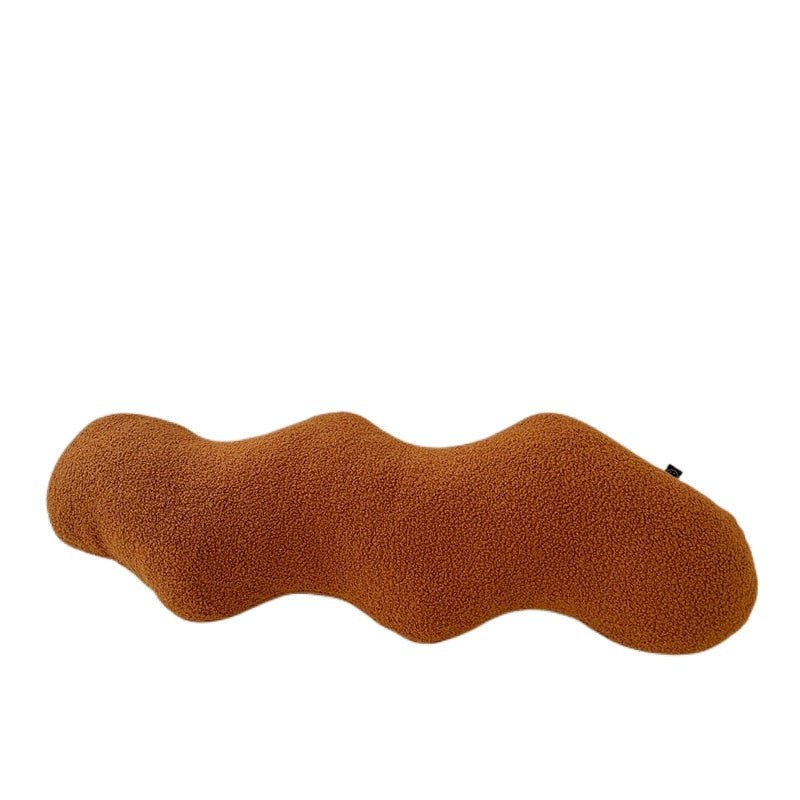Abstract Shaped Sofa Cushion in Plush Wavy Design