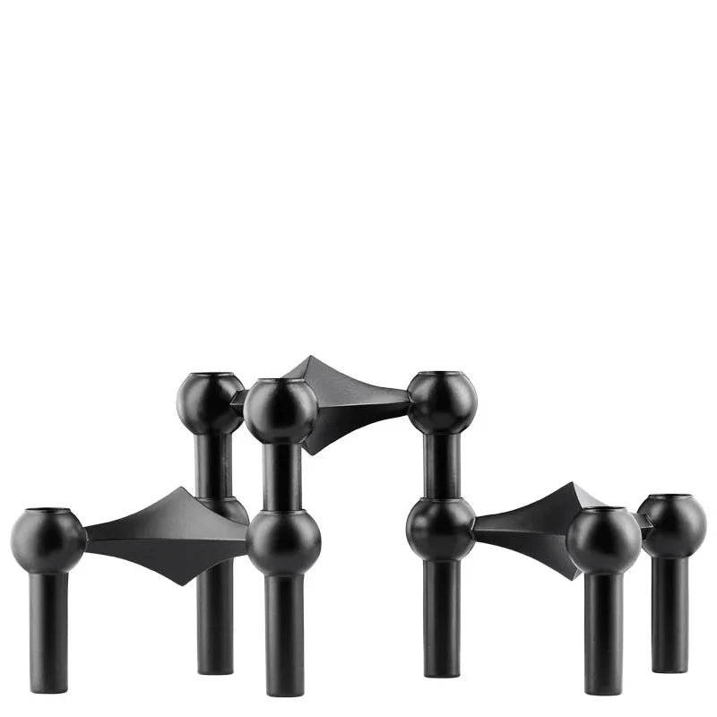 Abstract Style Molecular Structure Candle Holder - Metal Design