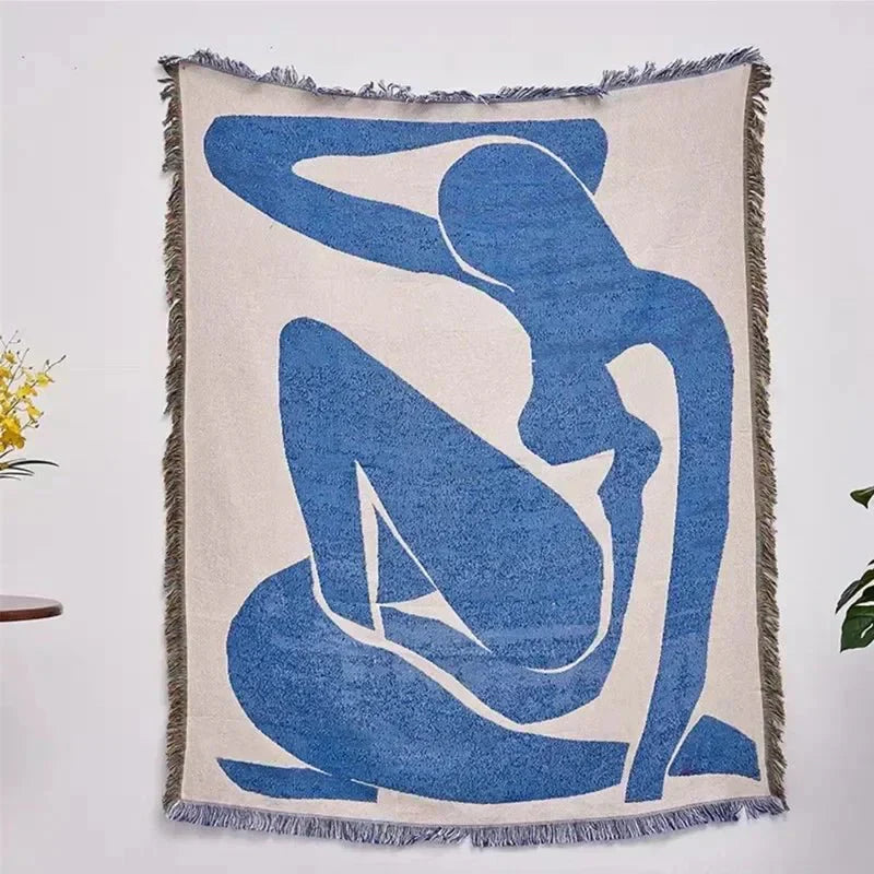 Abstract Tapestry Throw Blanket for Cozy Home Décor