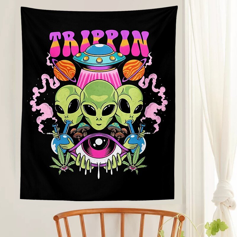 Alien Wall Hanging Tapestry - Jacquard 100% Polyester Decor