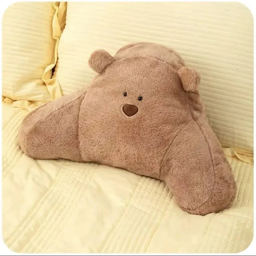 Teddy Shape Soft Office Seat Cushion - Plush Cotton Comfort