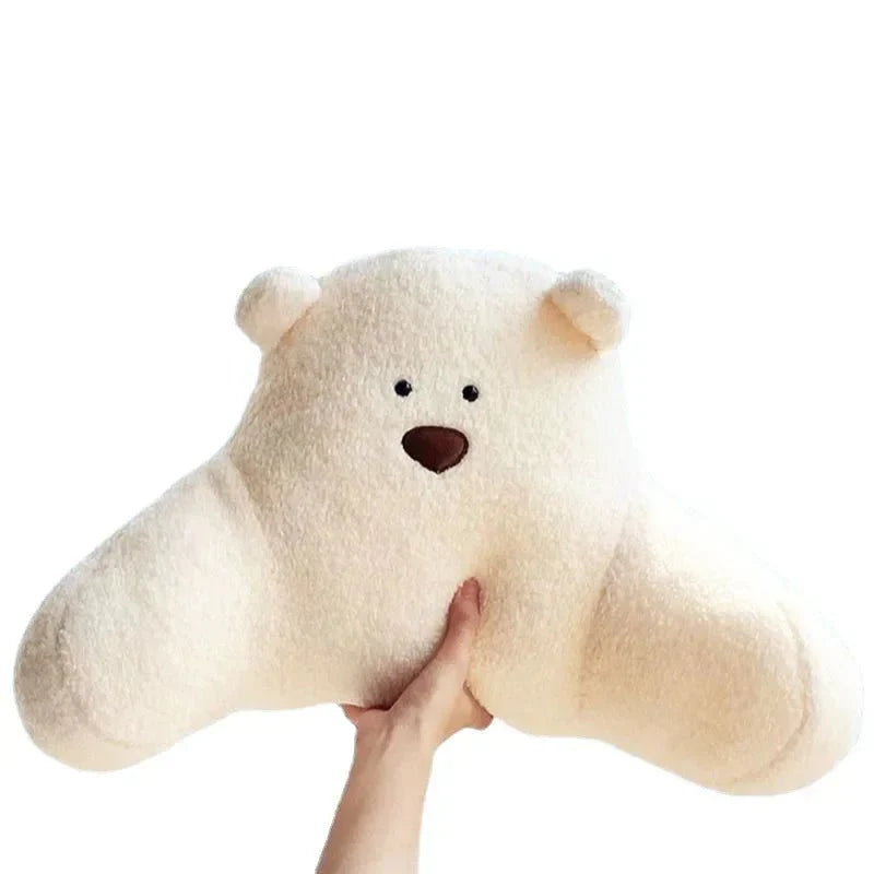 Teddy Shape Soft Office Seat Cushion - Plush Cotton Comfort