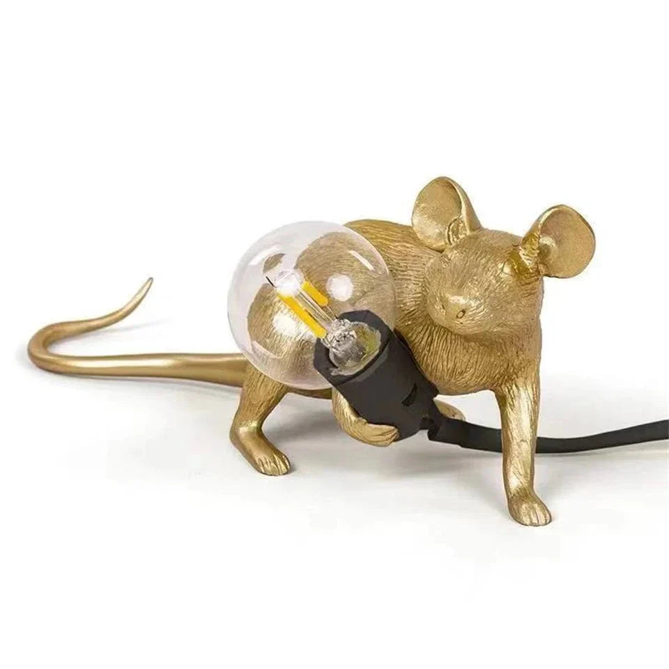 Art Deco Mouse Table Lamp – Quirky LED Light for Modern Décor