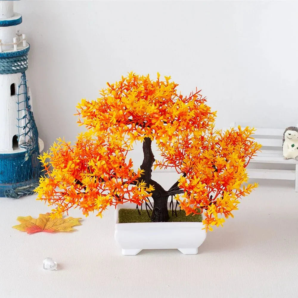 Artificial Potted Bonsai Tree - Realistic Plastic Decor