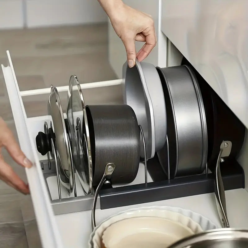 NeatStack Cookware Organiser Adjustable Space-Saving Storage
