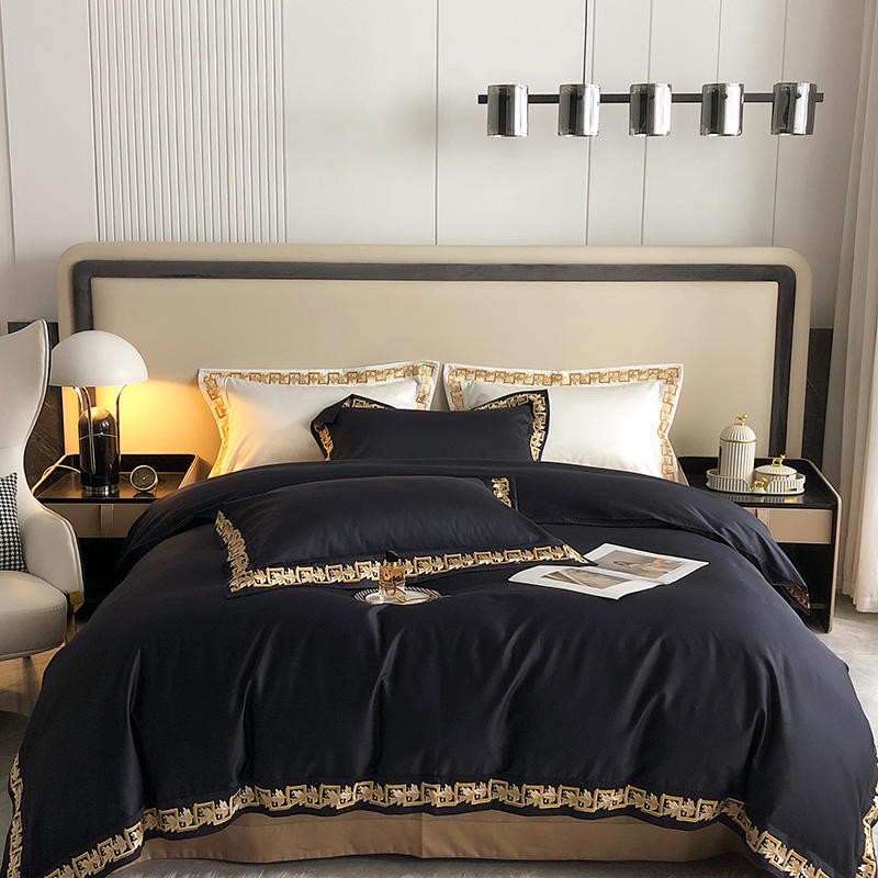 Ebonique Baroque Duvet Cover Set (Egyptian Cotton, 1000 TC)
