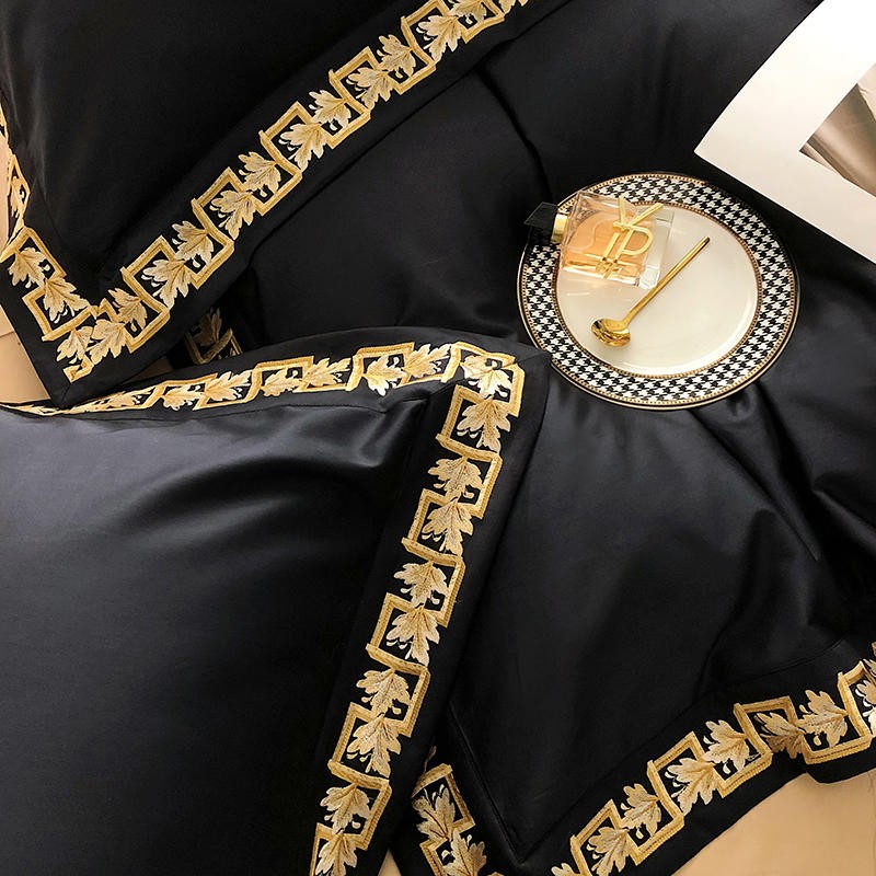 Ebonique Baroque Duvet Cover Set (Egyptian Cotton, 1000 TC)