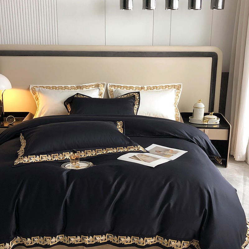 Ebonique Baroque Duvet Cover Set (Egyptian Cotton, 1000 TC)