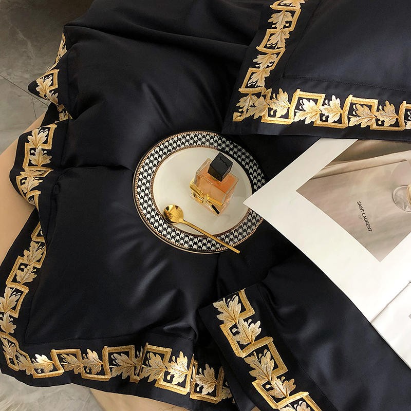 Ebonique Baroque Duvet Cover Set (Egyptian Cotton, 1000 TC)