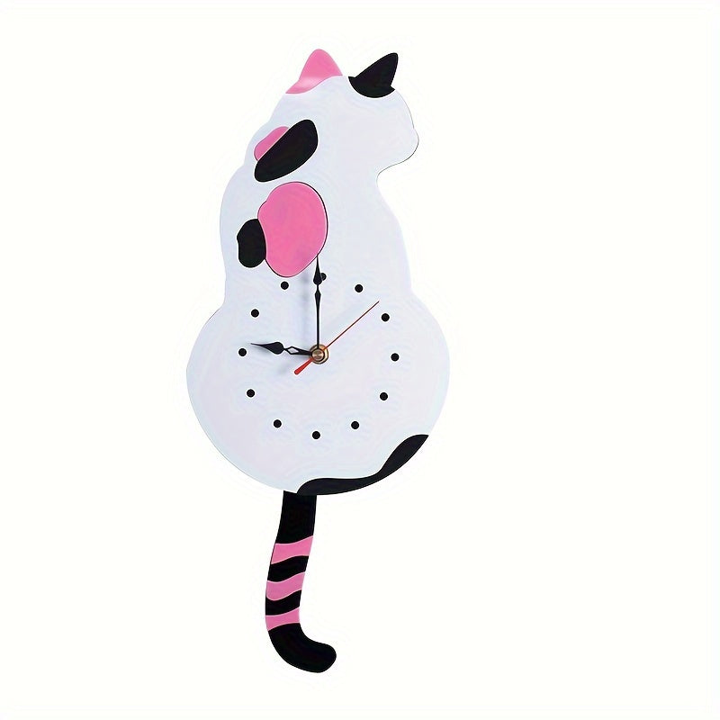SwingTail Timekeeper Cat Wall Clock with Silent Mechanism